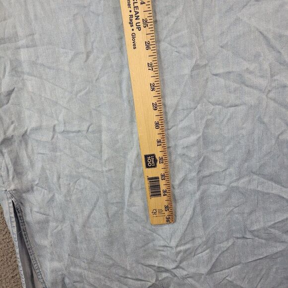 Time And Tru Maxi Dress Womens Extra Small Blue Sleeveless Chambray Button Front - Picture 8 of 10